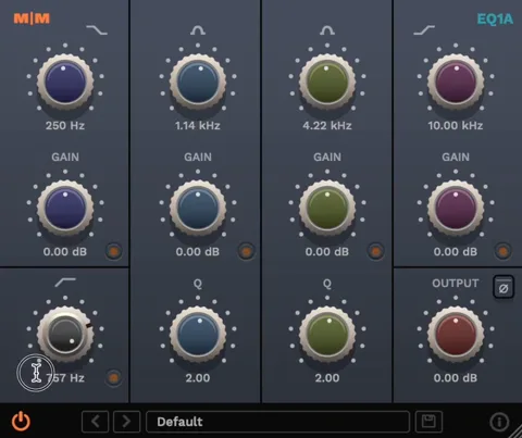 Mellowmuse EQ1A Plugin Interface